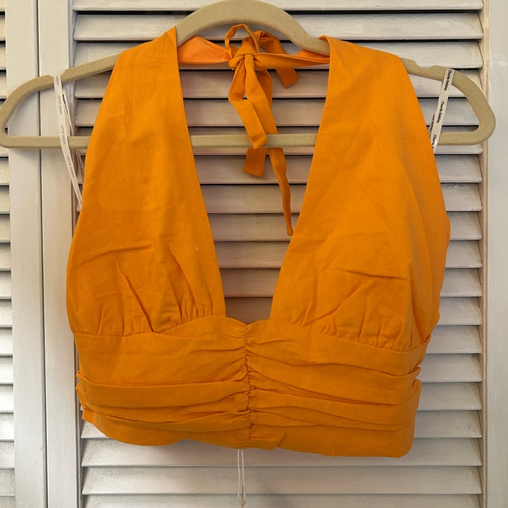 Charlie Holiday/Anthropologie Marcey Halter Top Size Large